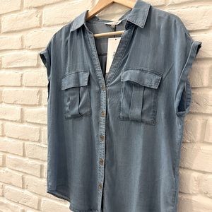 Chambray Blouse, Size M